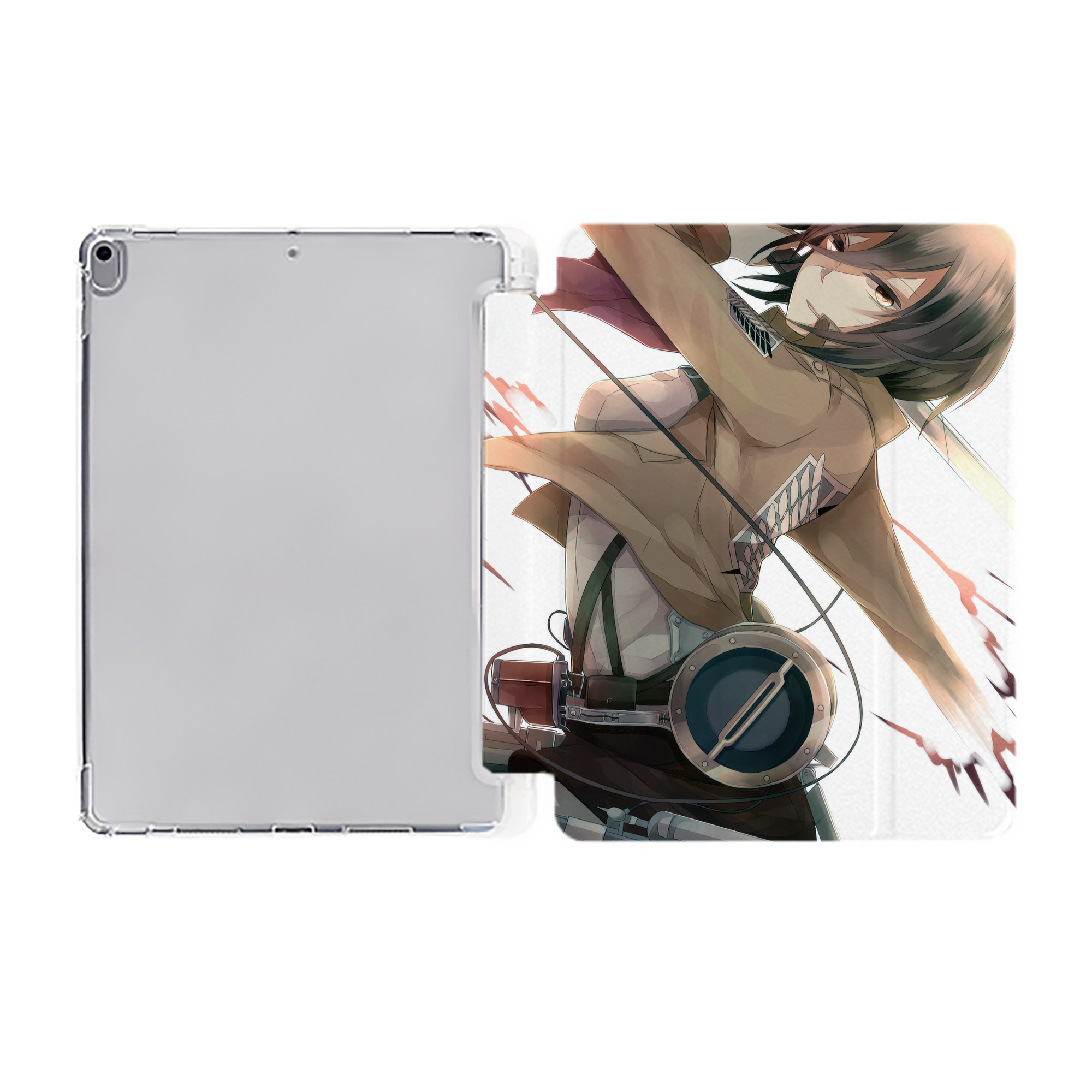 （画像用） 進撃の巨人 Attack on Titan IPad ケース ペン収納付き 三つ折りスタンド PUレザー×シリコン 対応機種9.5/10.5/10.9インチ